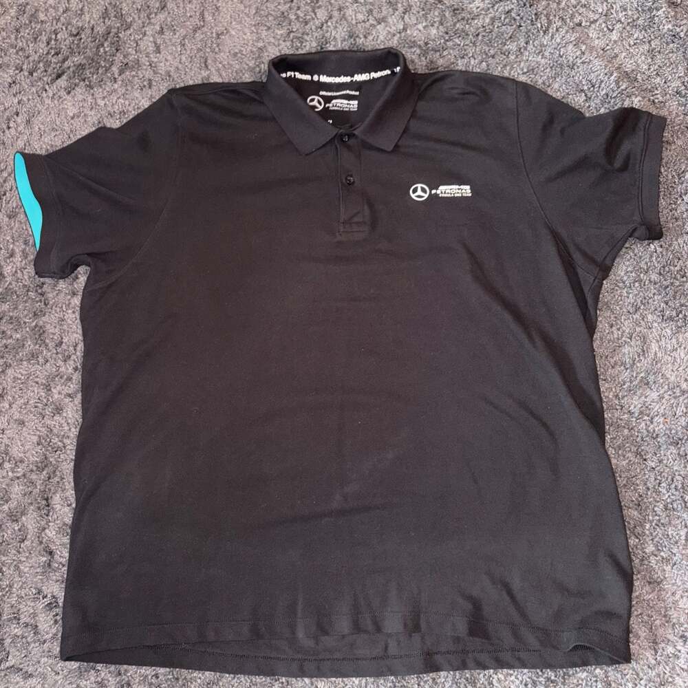 Mercedes-AMG Petronas F1 Team Black Official Licensed Polo Shirt XL